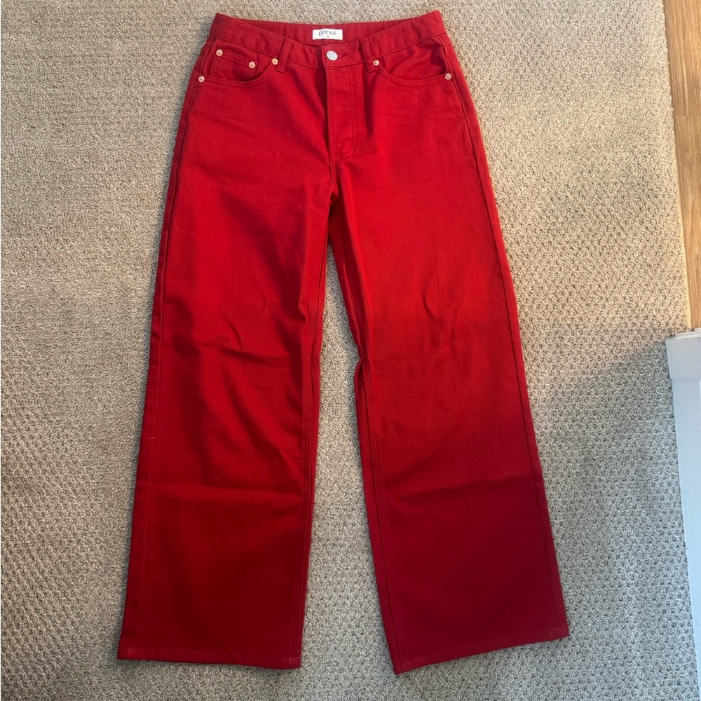 Parke Red Low rise Baggy Jeans